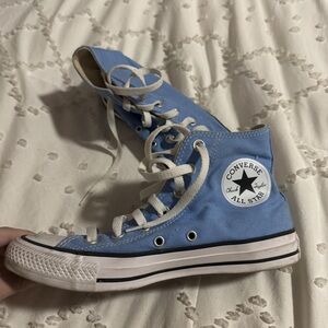 Converse Light Blue High Top Sneakers